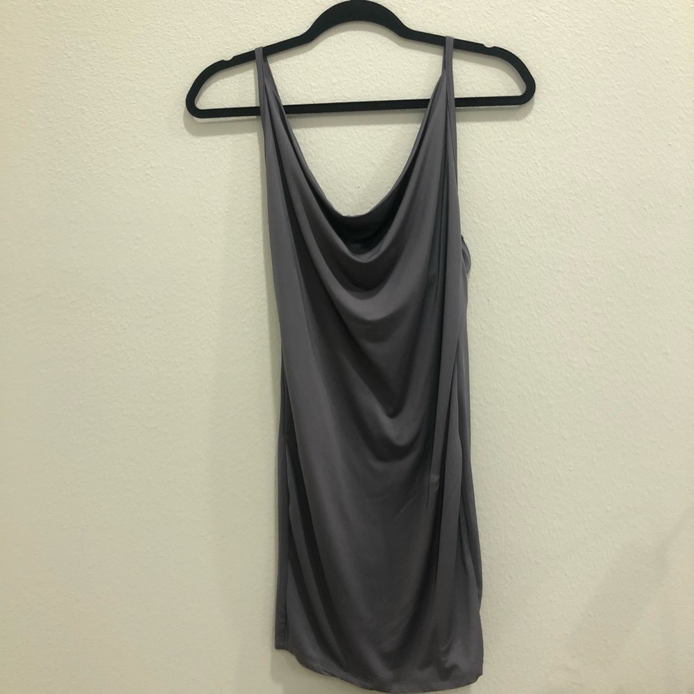 Gray Cowl Dress